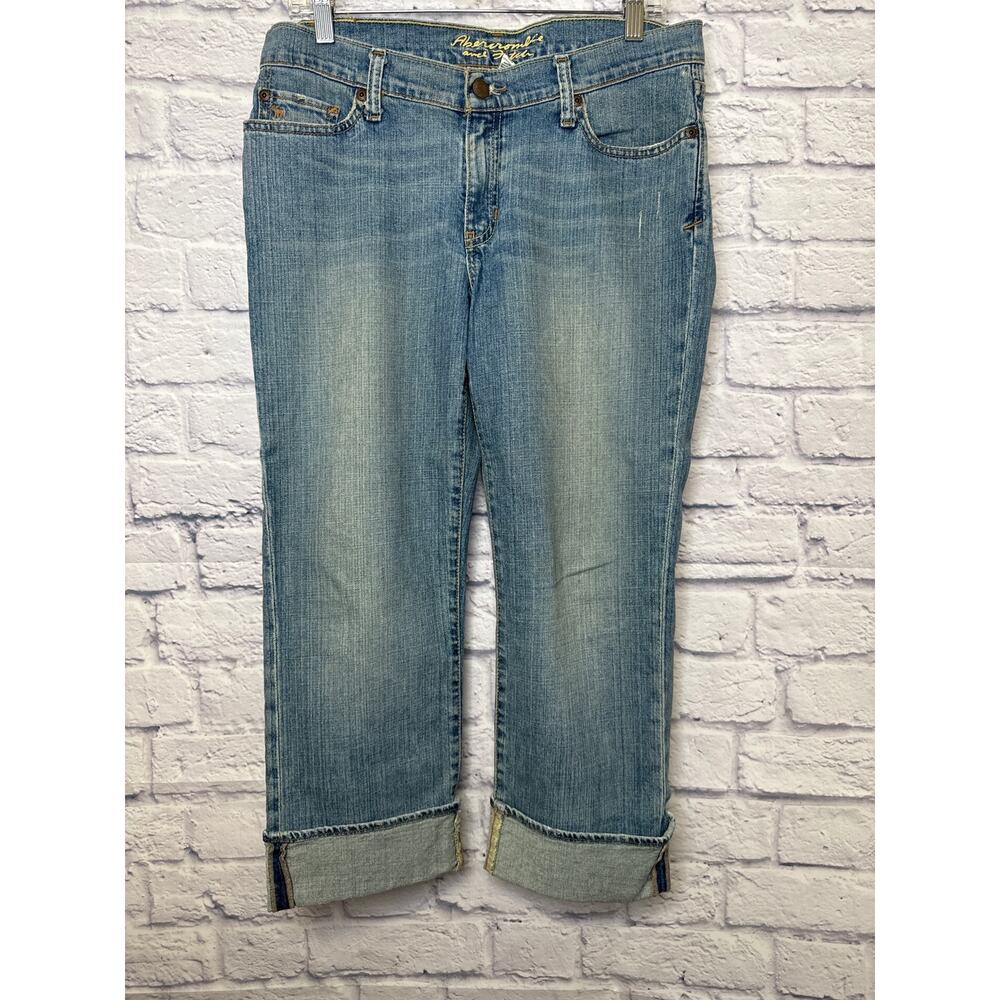 Abercrombie & Fitch Stretch Cropped & Cuffed Women's Jeans Sz 10, 22" Inseam